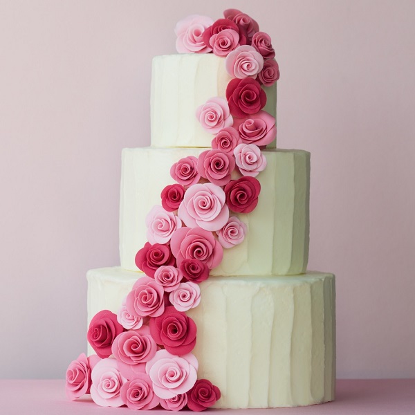 Wedding cake inspiration | wedding cake pink flowers